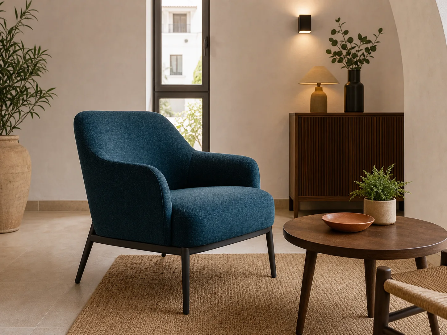 Fauteuil lounge pour espace d'accueil professionnel au Maroc