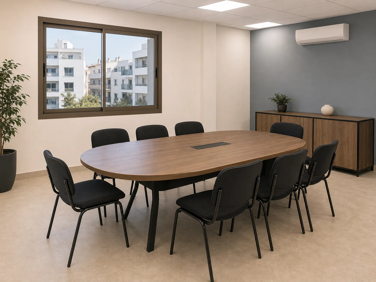 Table de réunion professionnelle huit places au Maroc